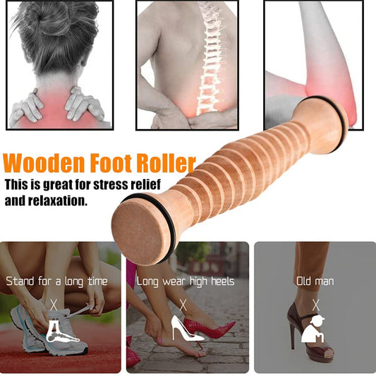 Wood Foot Massage Roller