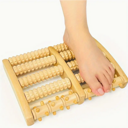 Dual Massager Wooden Wheel Roller